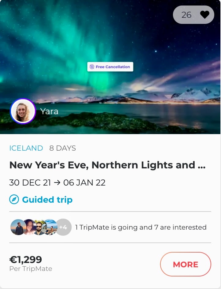 Spend New Year's Eve with Yara in Iceland