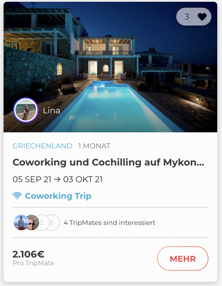 Accompany TripLeader Lina on her CoWorking trip in Mykonos.