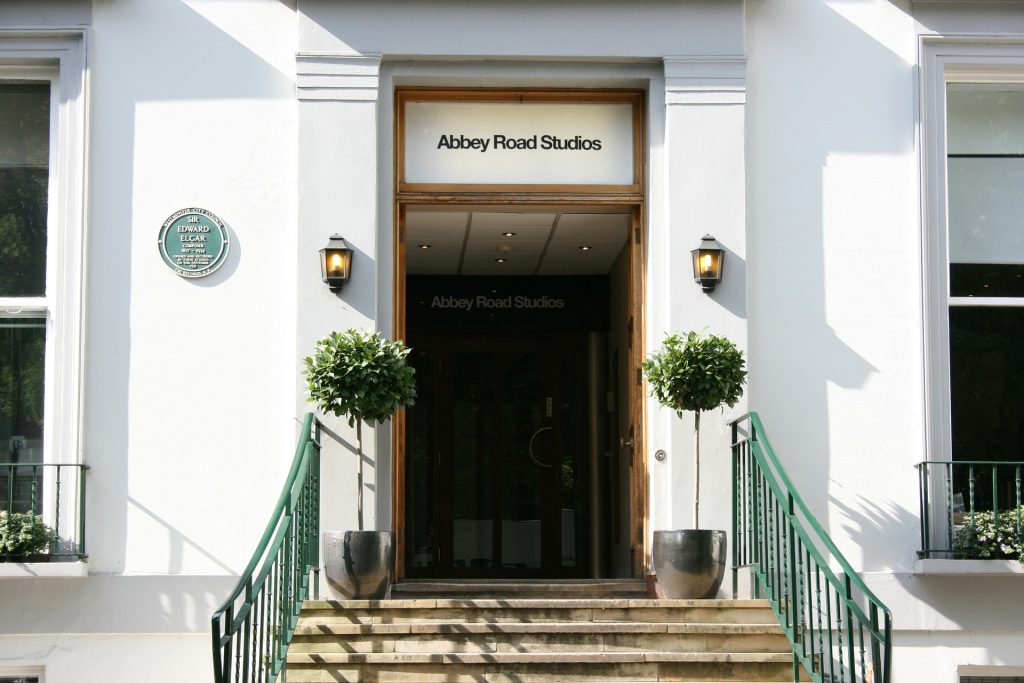 The white building of the Abbey Studios where Beatles used to record in Liverpool