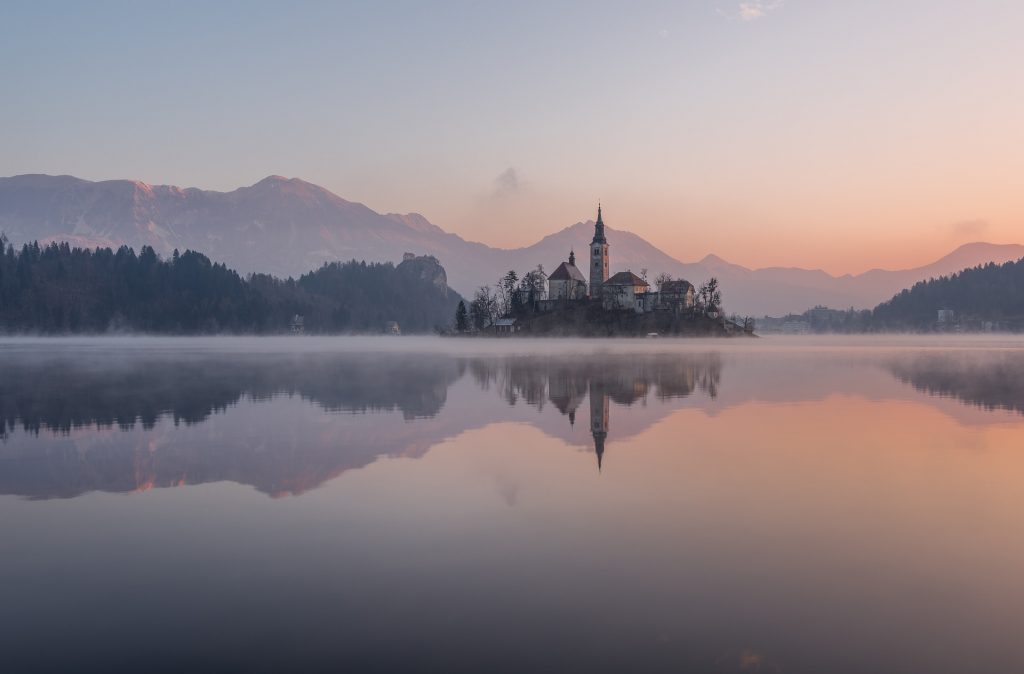 The beautiful Lake Bled is one of the best destinations in Europe for SUP 