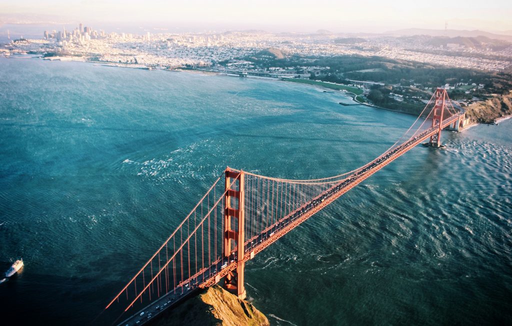 The Golden Gate Bridge in San Francisco, America 