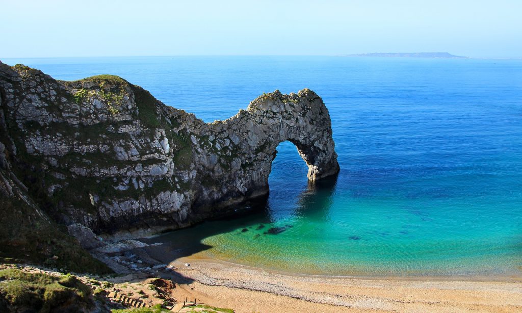 The beautiful Durdle Door on the Jurassic Coast in England