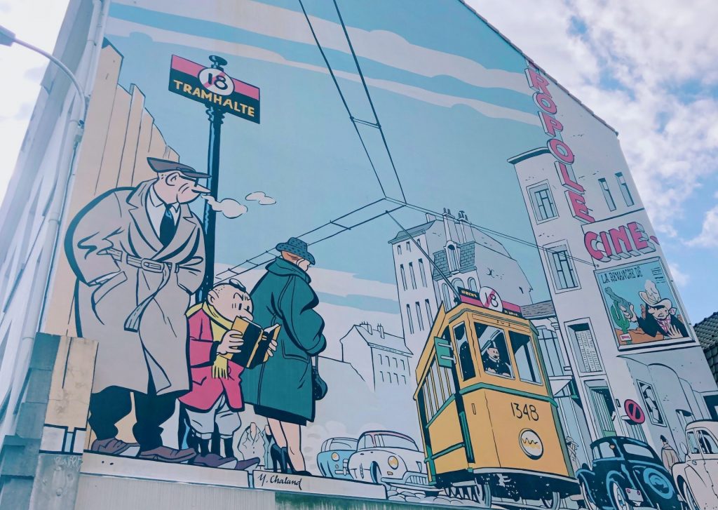 The comic street in Belgium of TinTin.