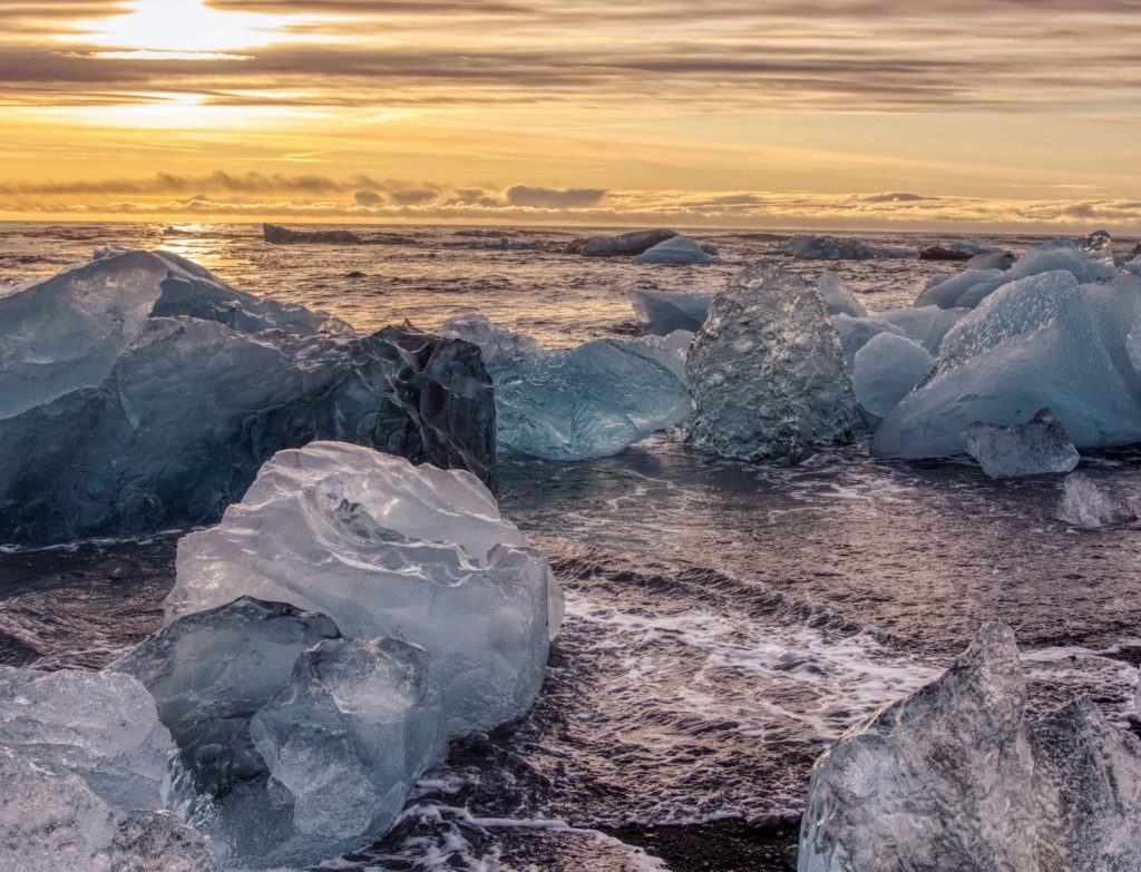 Diamond Beach in Iceland's south coast.