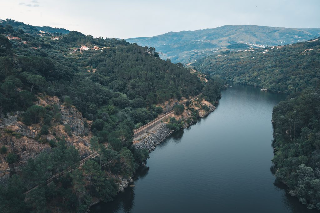 The Douro river in Porto, Portugal.