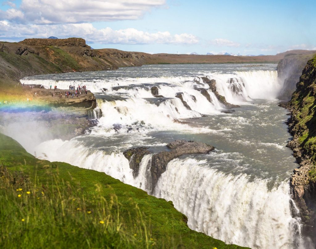 the Gullfoss waterfall.