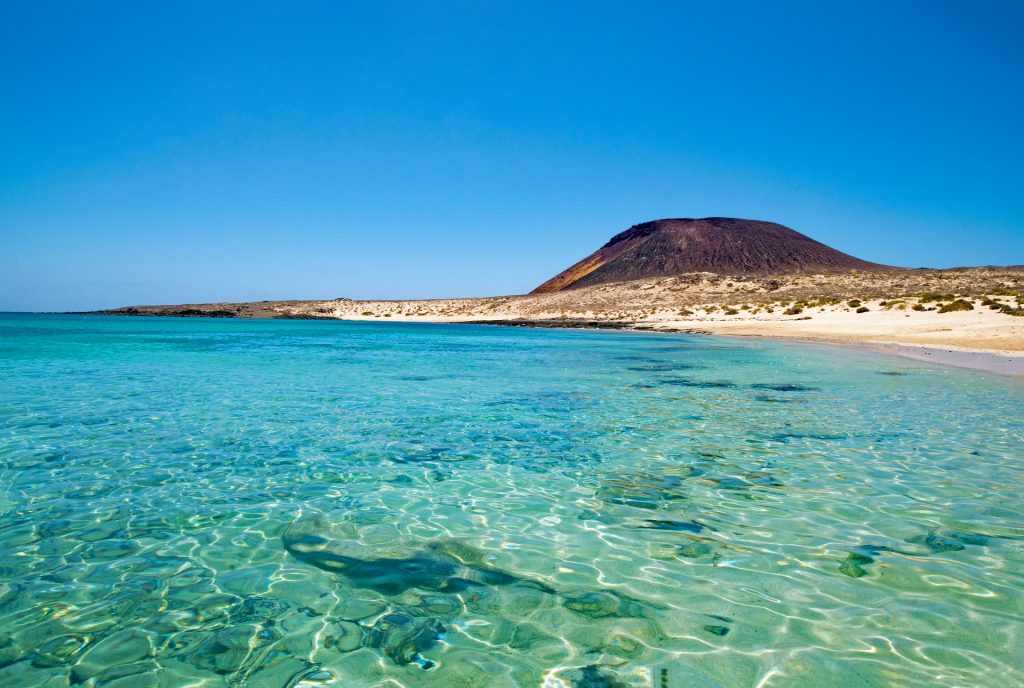 A view of the Canary Islands volcano.