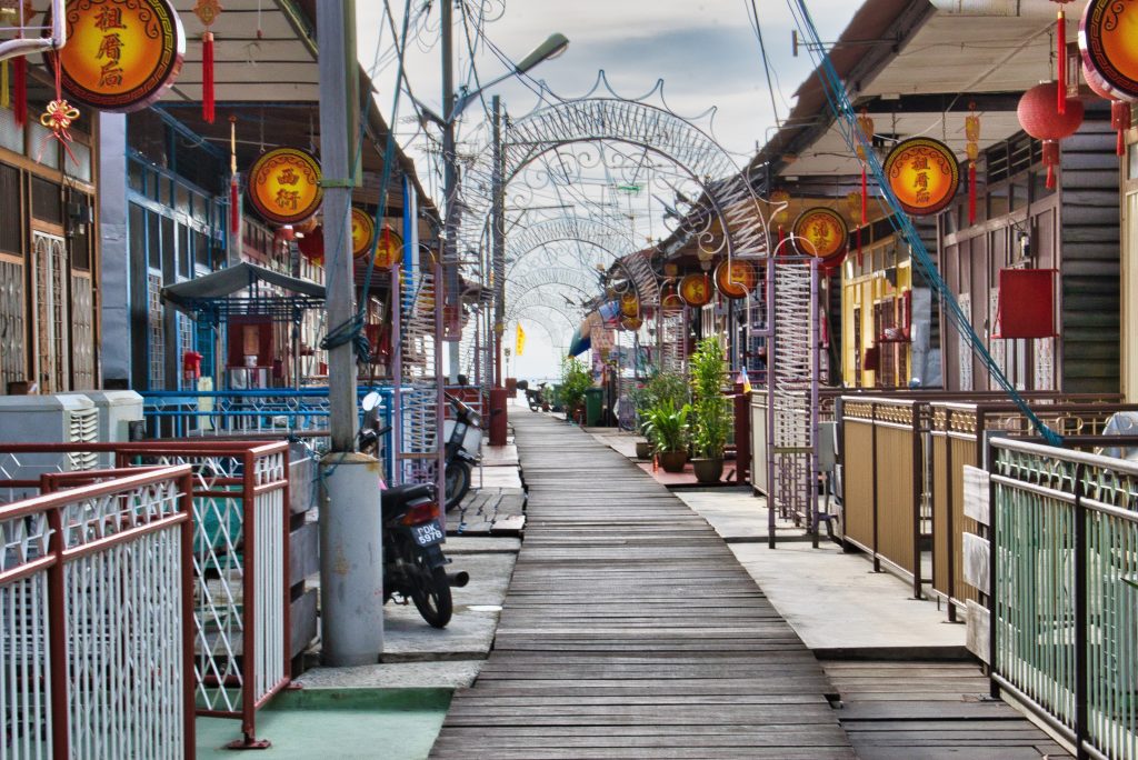 George Town in Malaysia on an empty street.