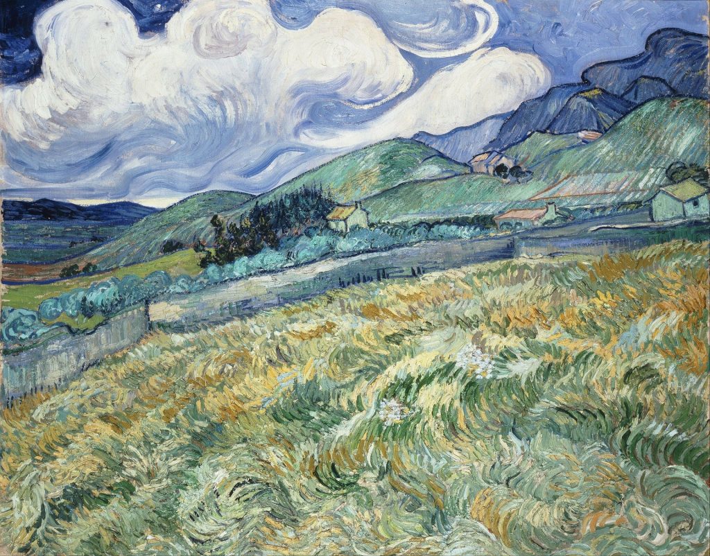 Van Gogh's oil painting of rolling hills