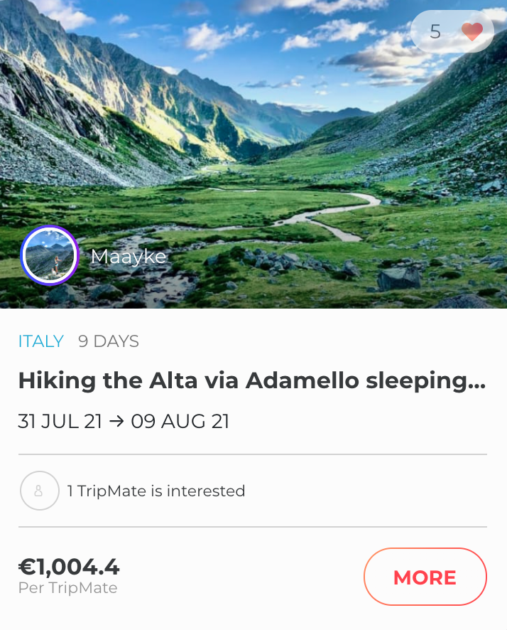 Hiking in Italy trip