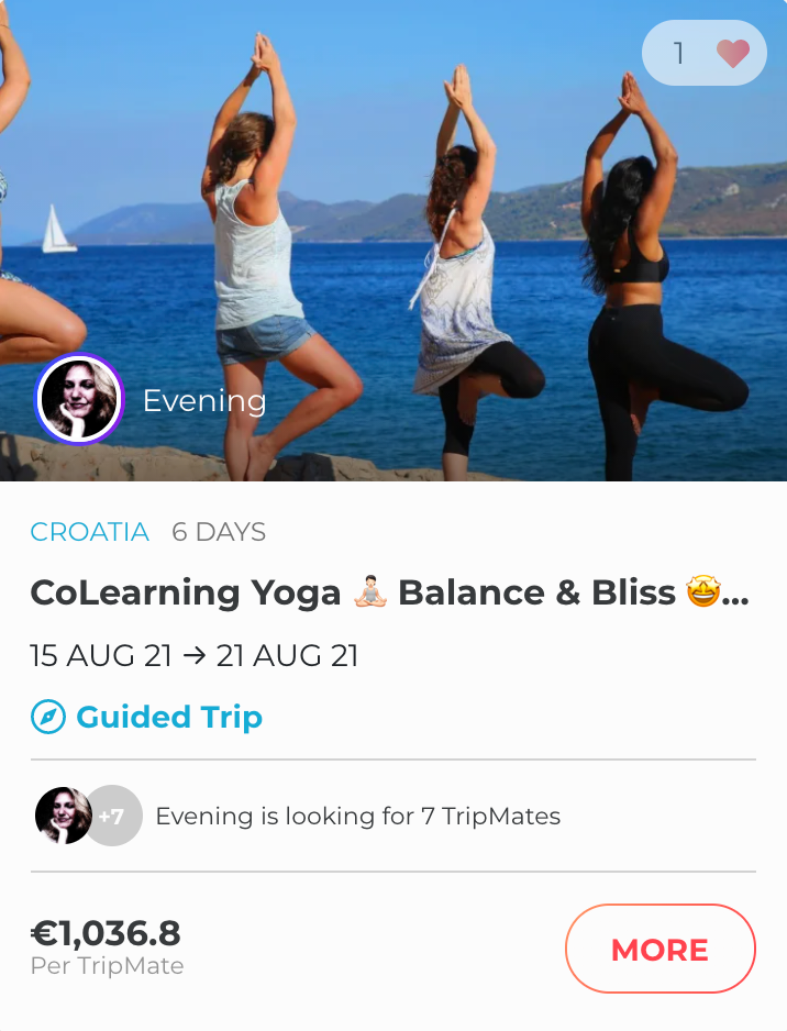 Colearning yoga in Croatia trip.