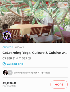 Colearning yoga in Croatia.