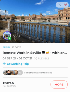 Remote work in Seville.