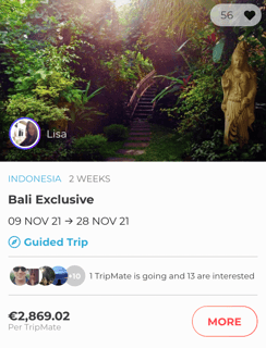 Join TripLeader Lisa on her Trip to Bali.