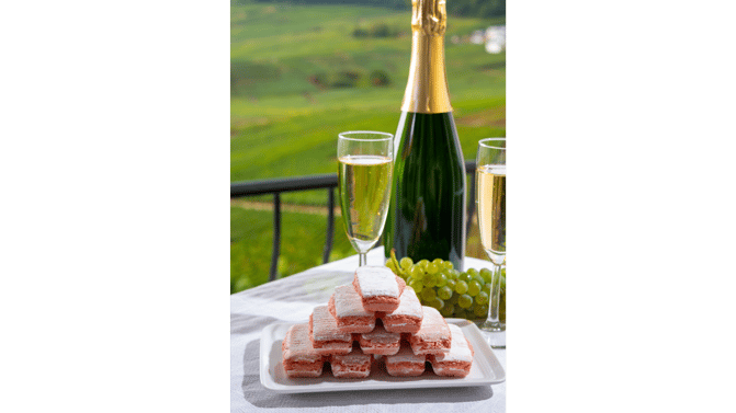 Champagne and Pink Biscuits 