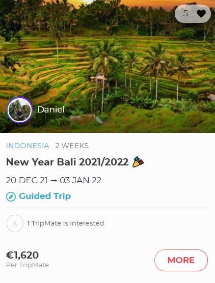 Book a trip to Bali for New Year's