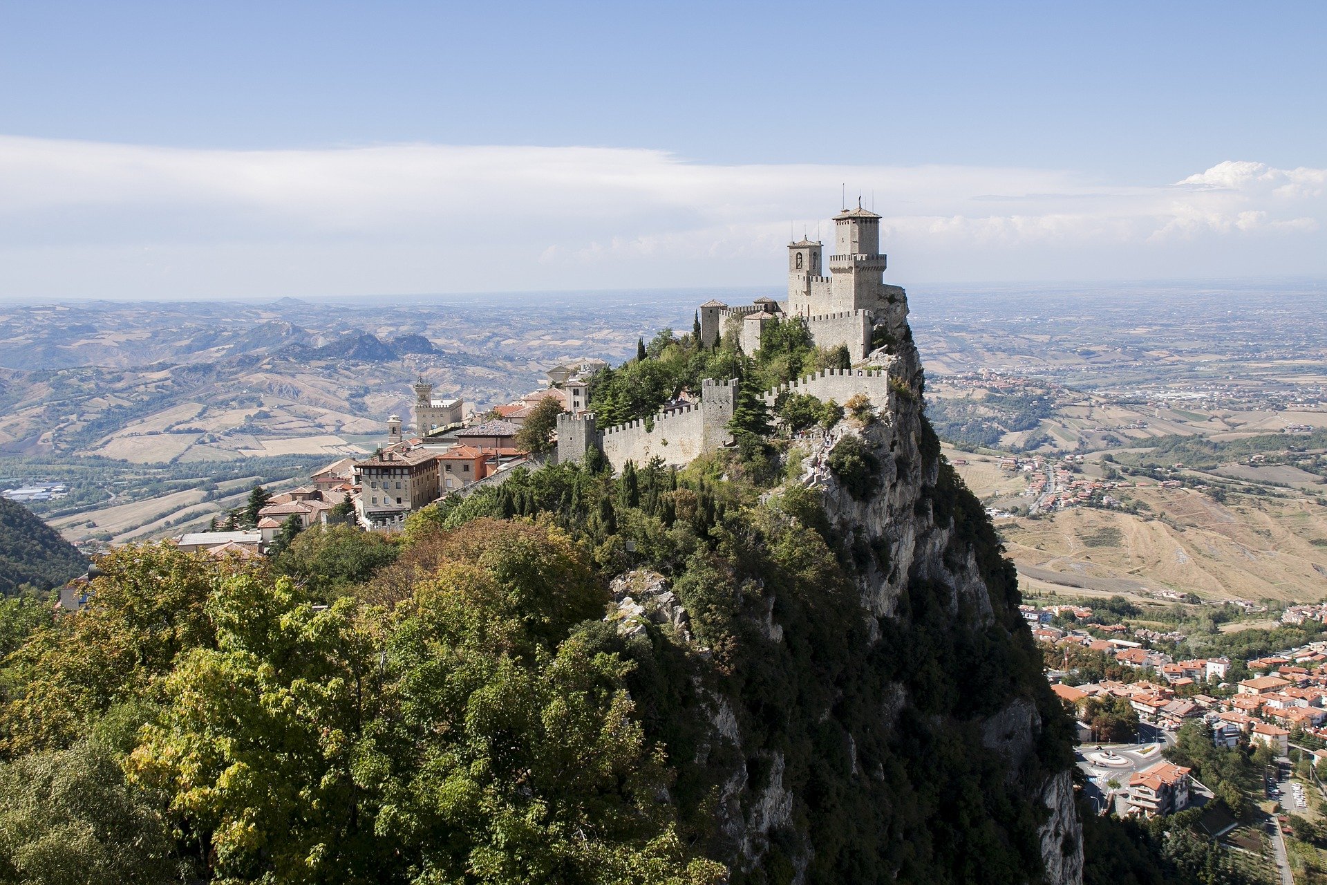 A medieval city on a hill