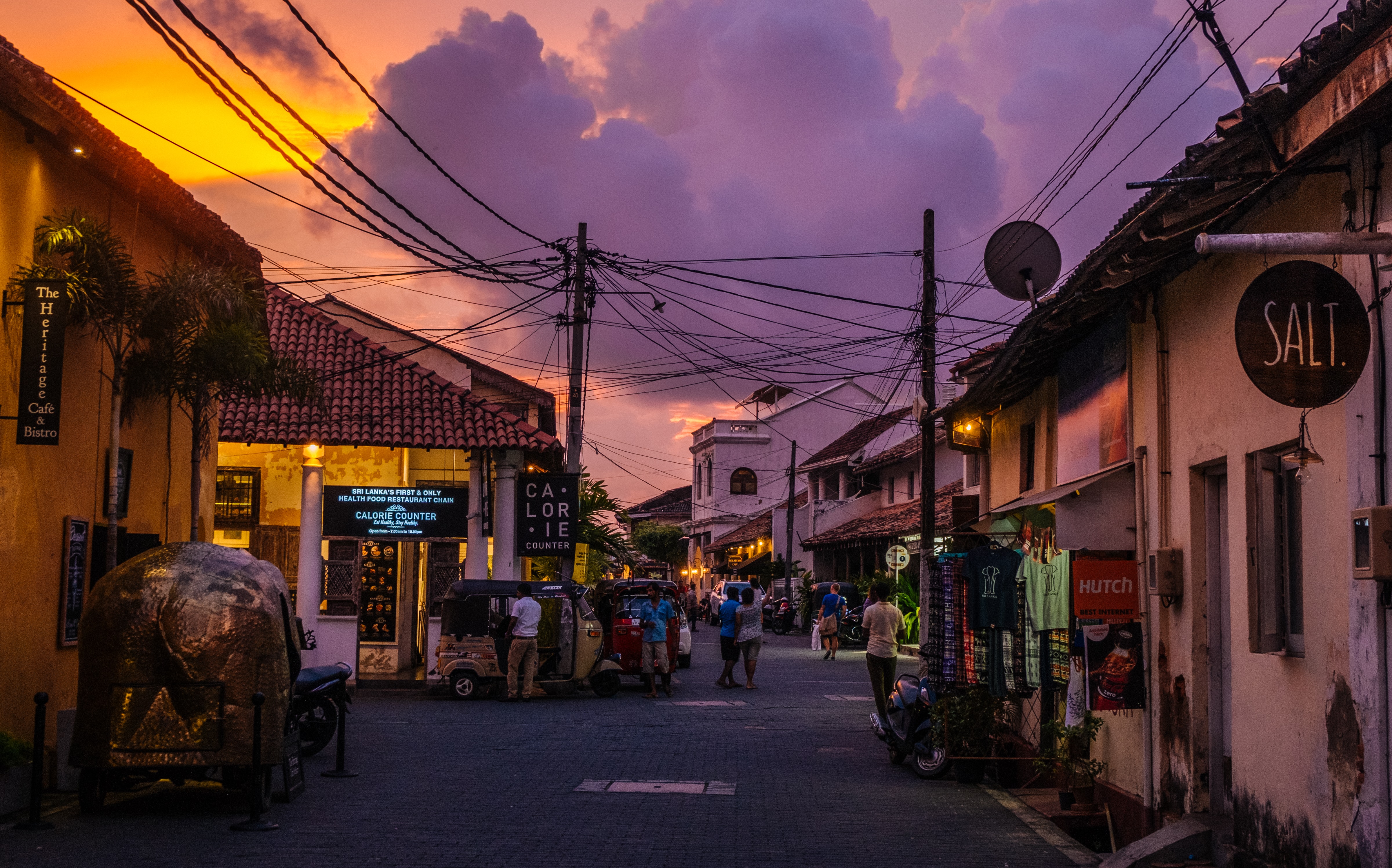 Galle Dutch Fort during the sunset.