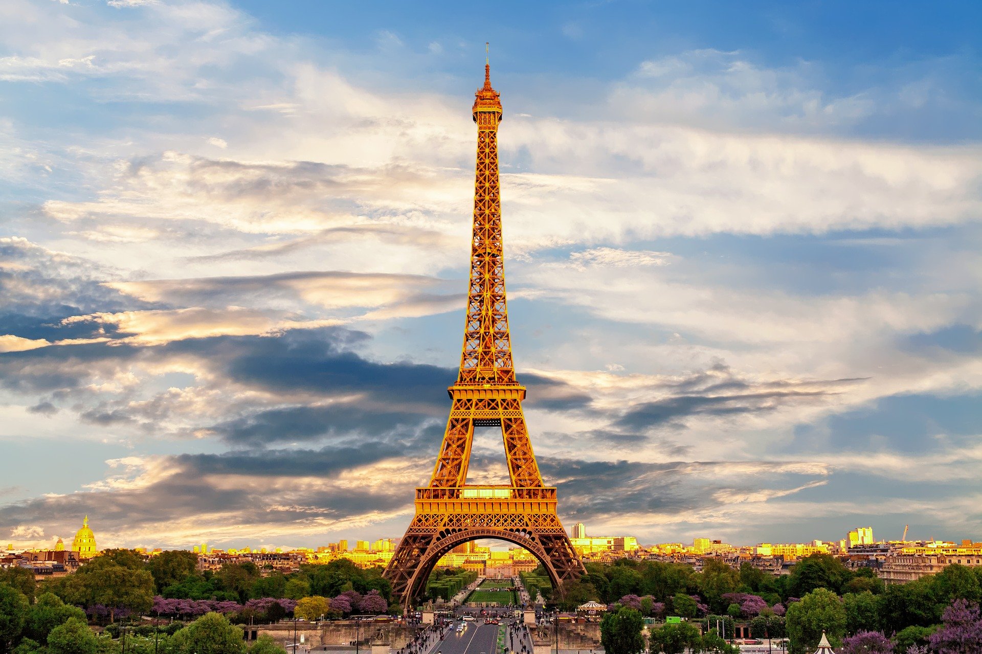 The Eiffel Tower in France.