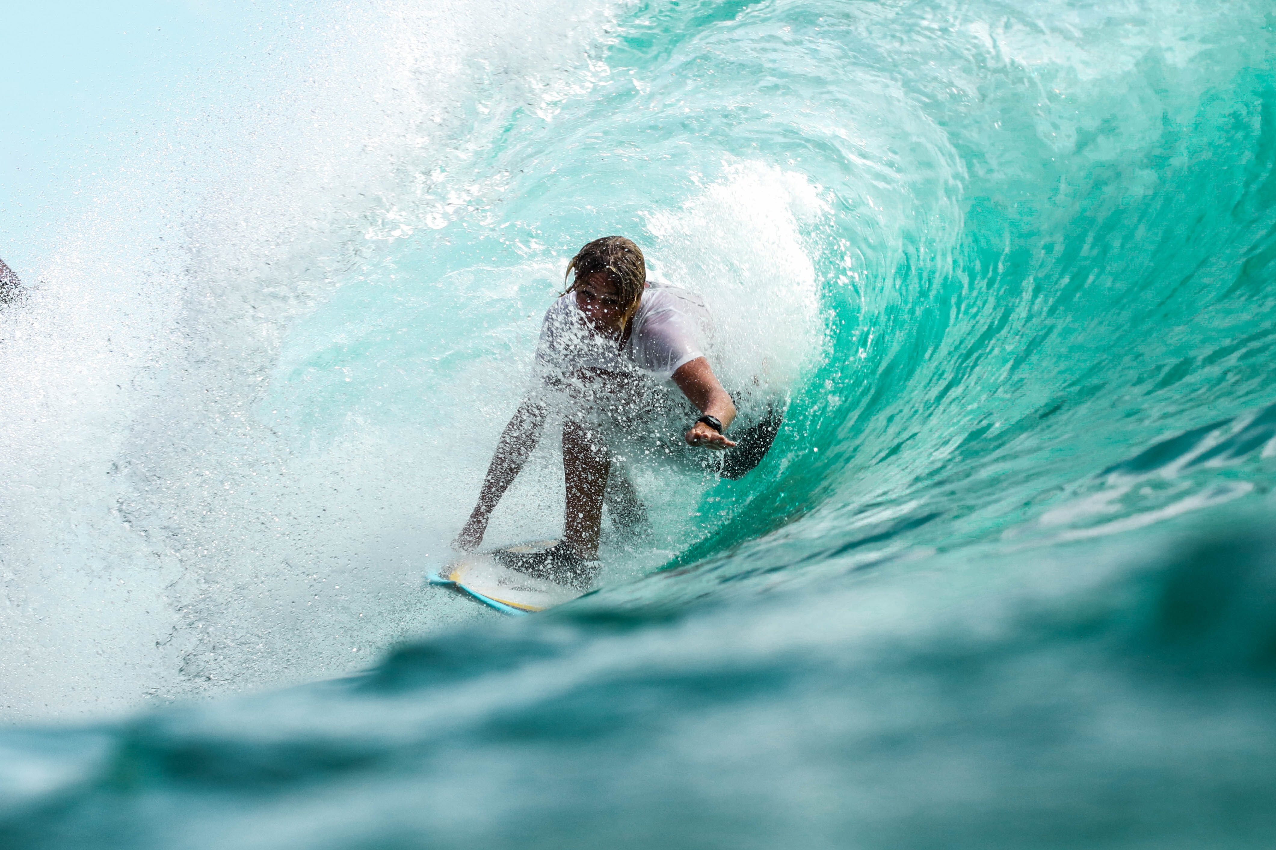 A person surfing a wave