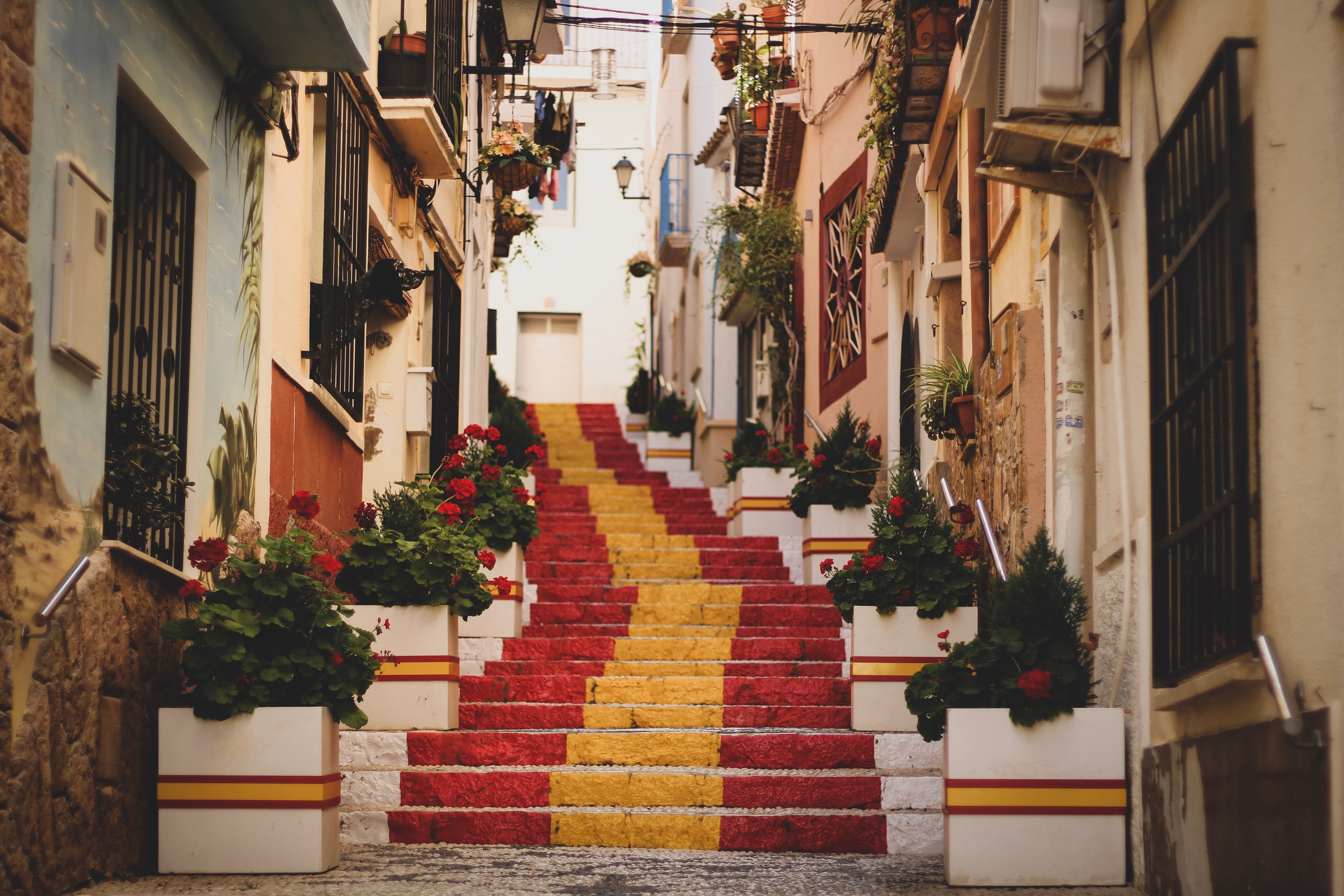 Beautiful stairway in Spain