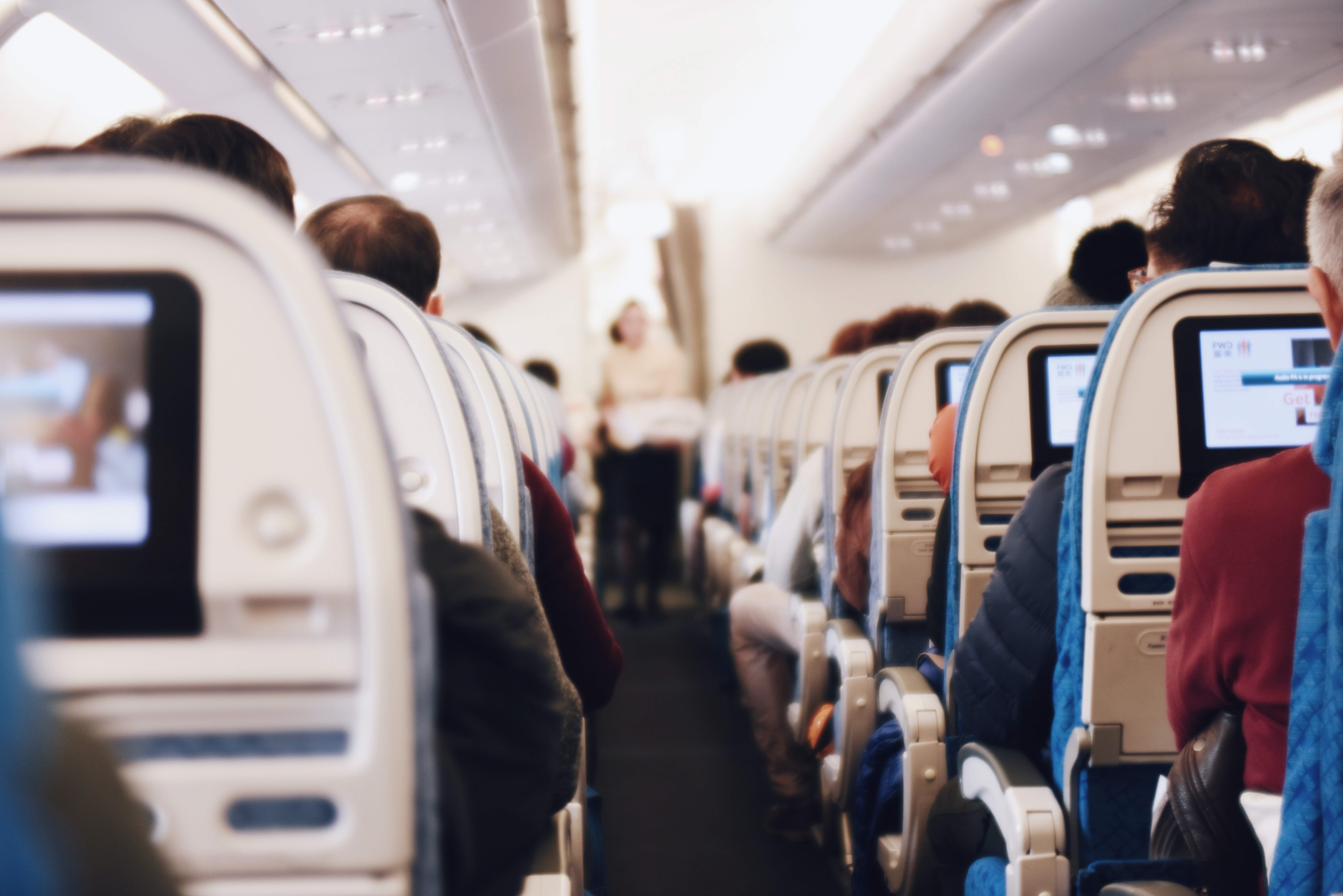 People sitting on an airplane