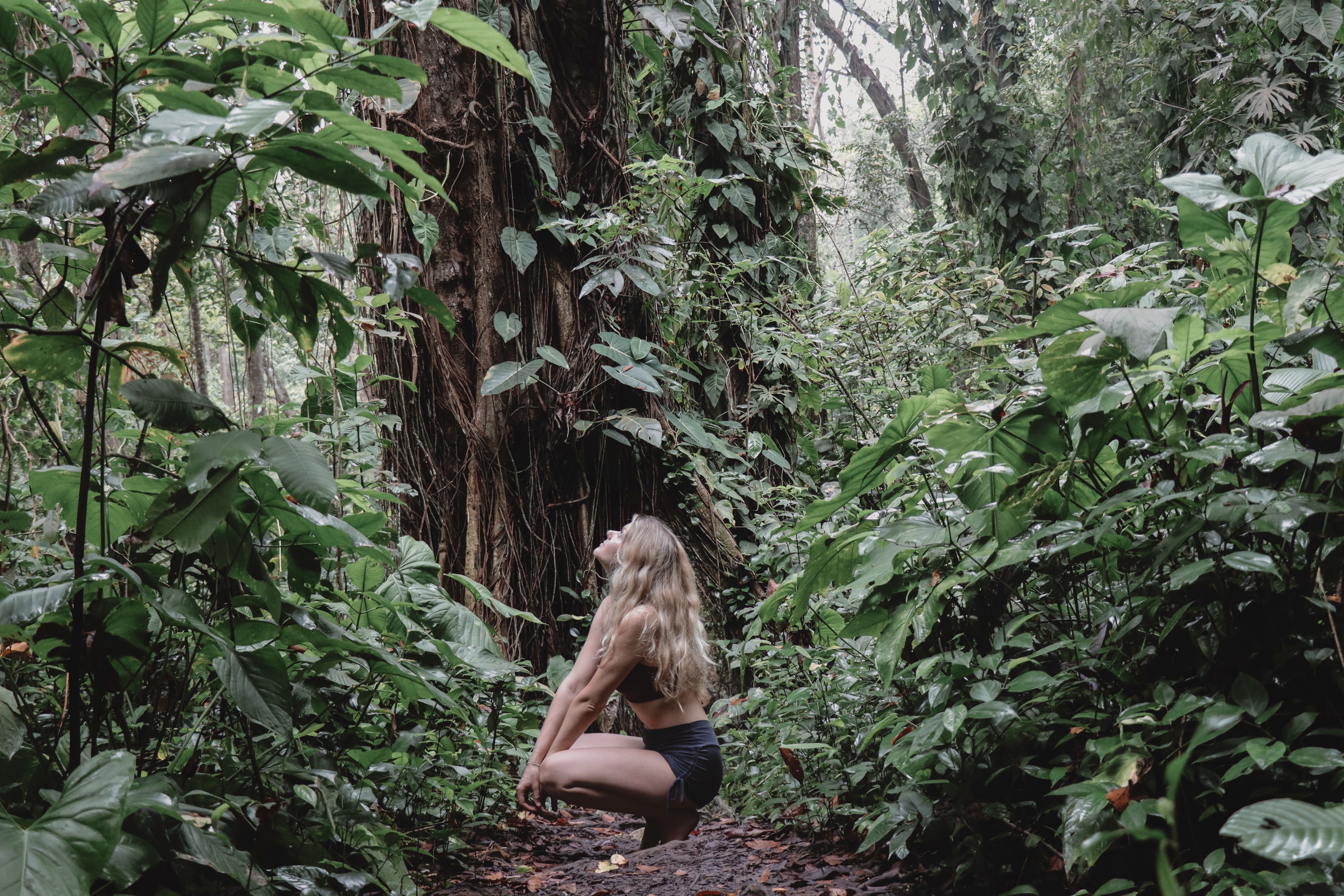 girl in rainforest