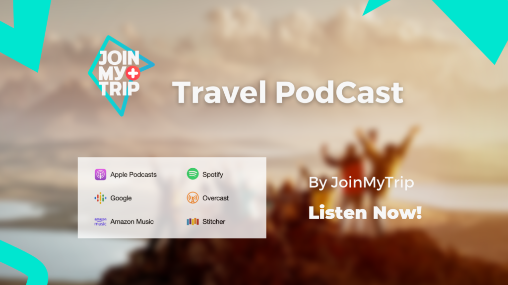 a screenshot of the travel podcast 