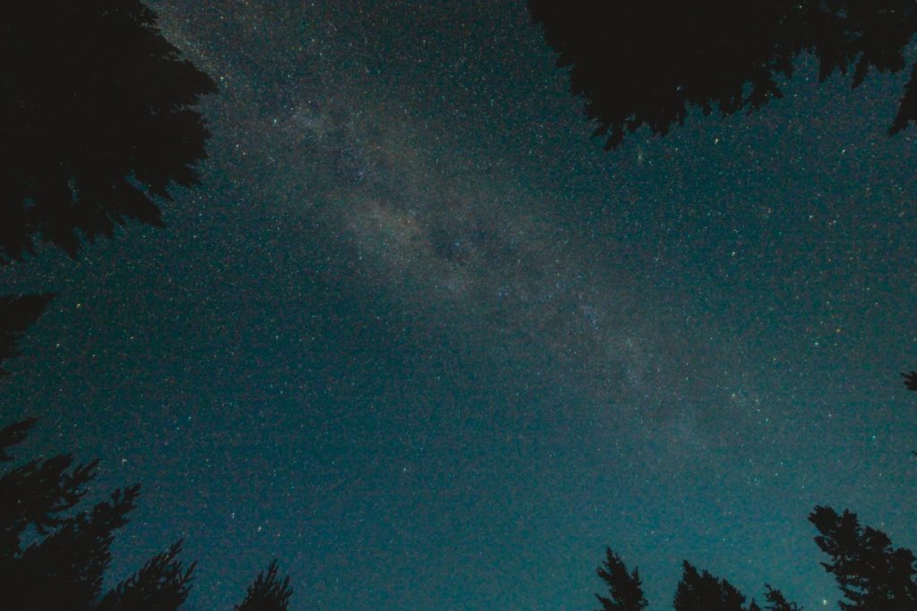 dark night and clear sky in Vancouver, showing the beautiful stars which is a great thing to see when visiting top spot Vancouver Island