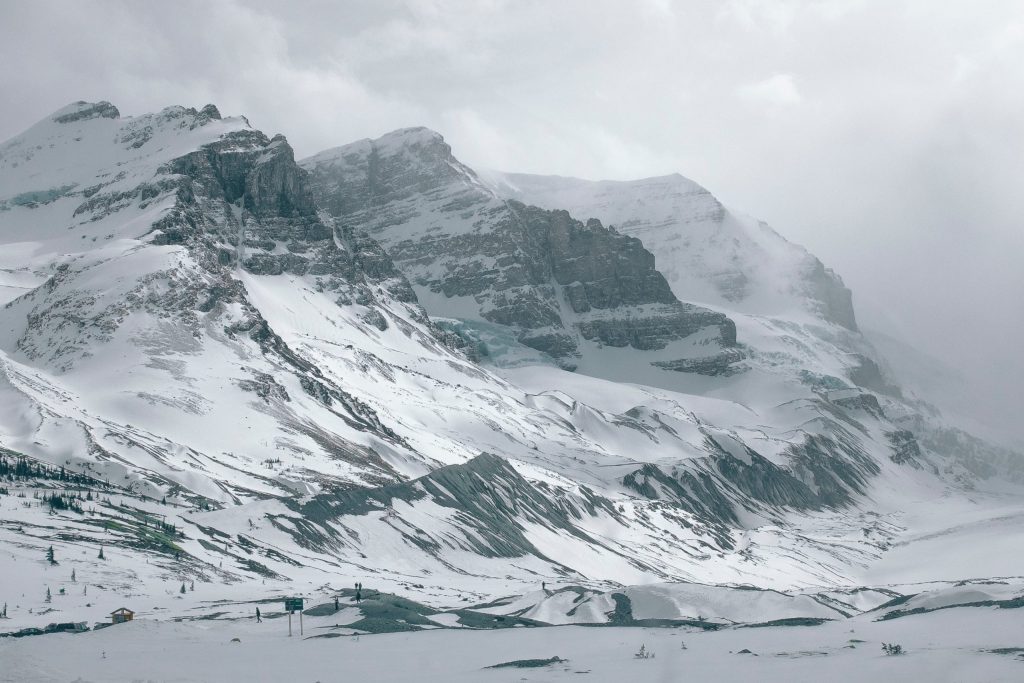 snow-covered mountains in Canada