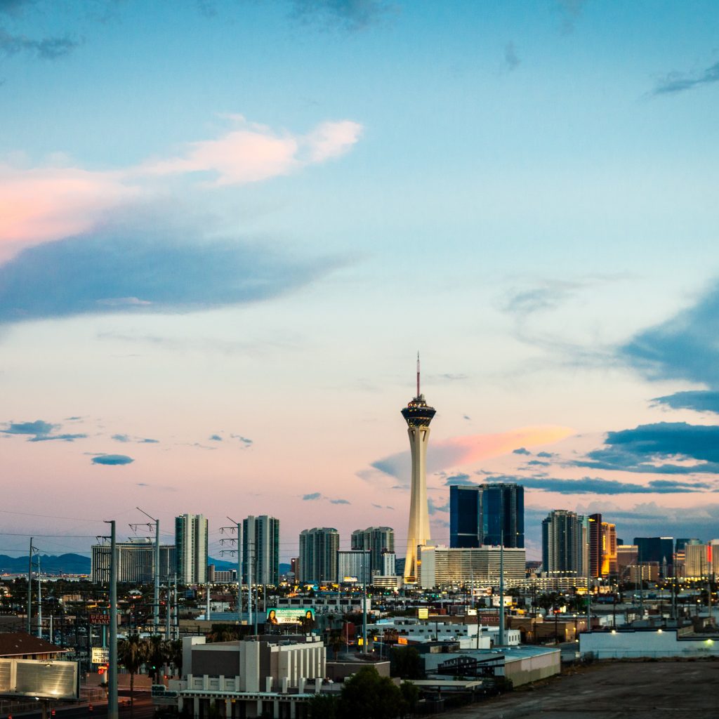 Bungee jump from the hotel tower The Strat in Las Vegas.