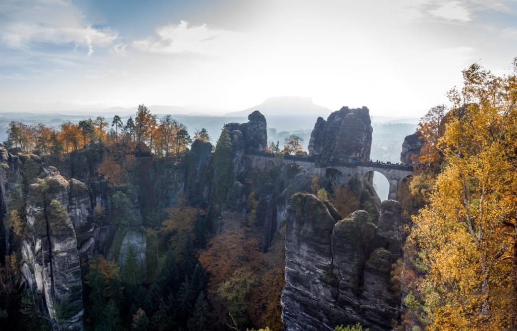 Bastei Bridge in Saxon Switzerland  a low budget travel destination