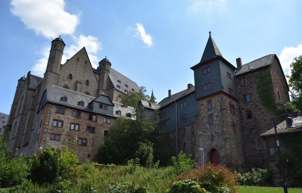 Old, historic buildings in the city of Marburg