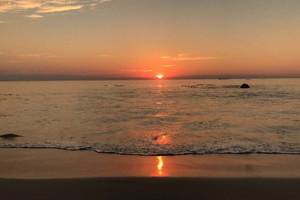 Clifton 4th beach at sunset 