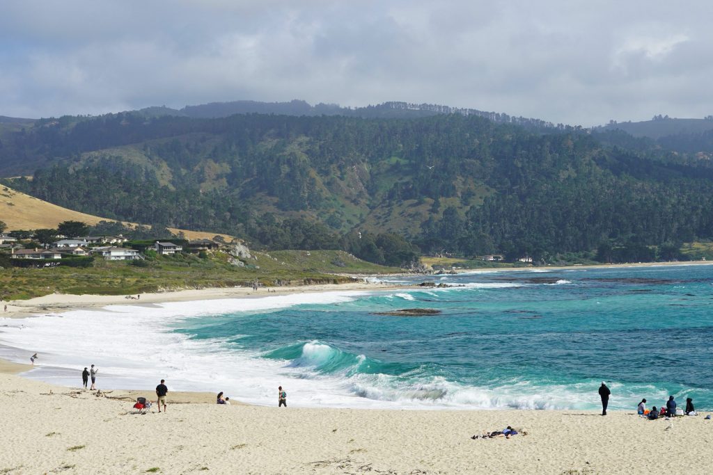 Coast of Carmel-by-the-Sea in California in the USA.