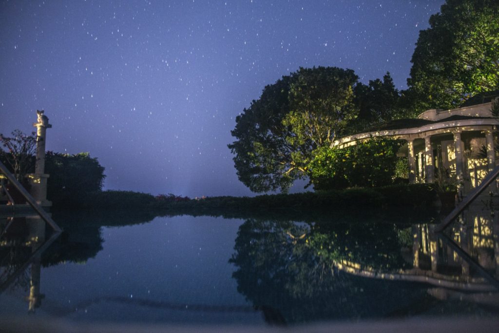 the must-visit caribbean island for a vacation, Barbados. The clear night showing the amazing sky with stars