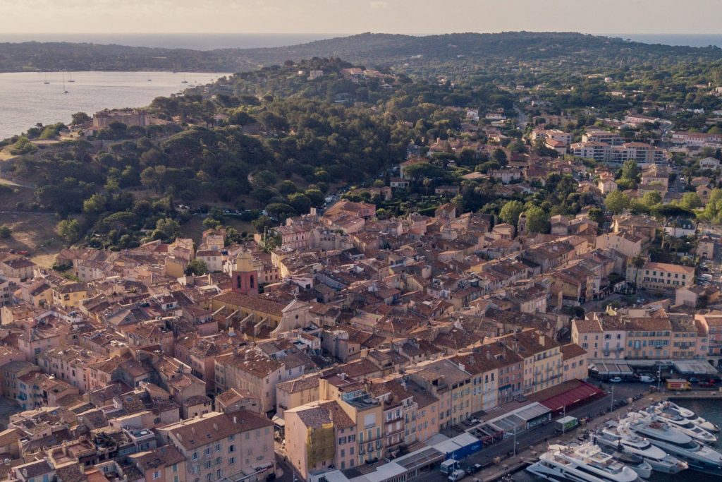 The birds eye view of Saint Tropez. 