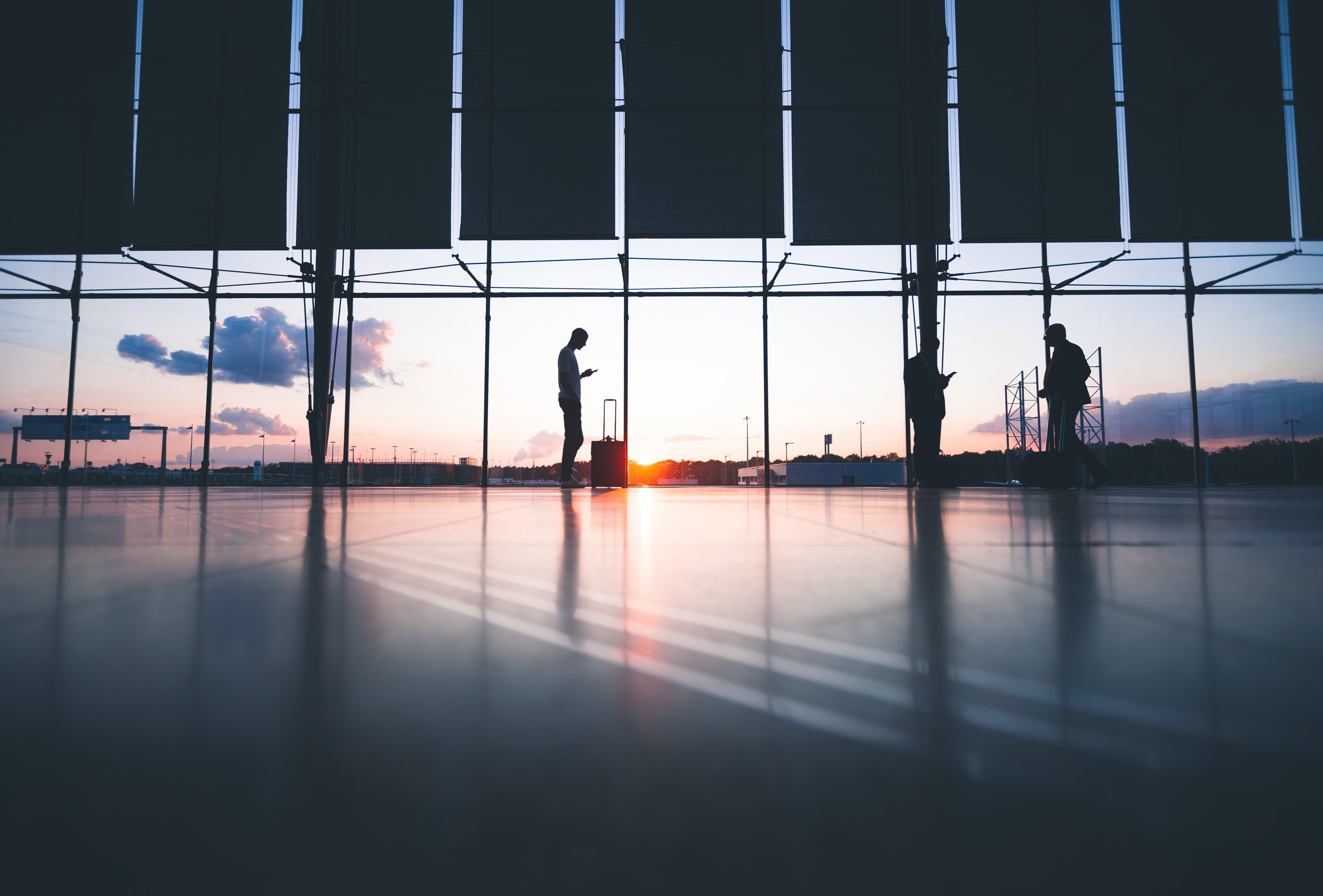 Most Beautiful Airports in the World: Sunrise through an airport window